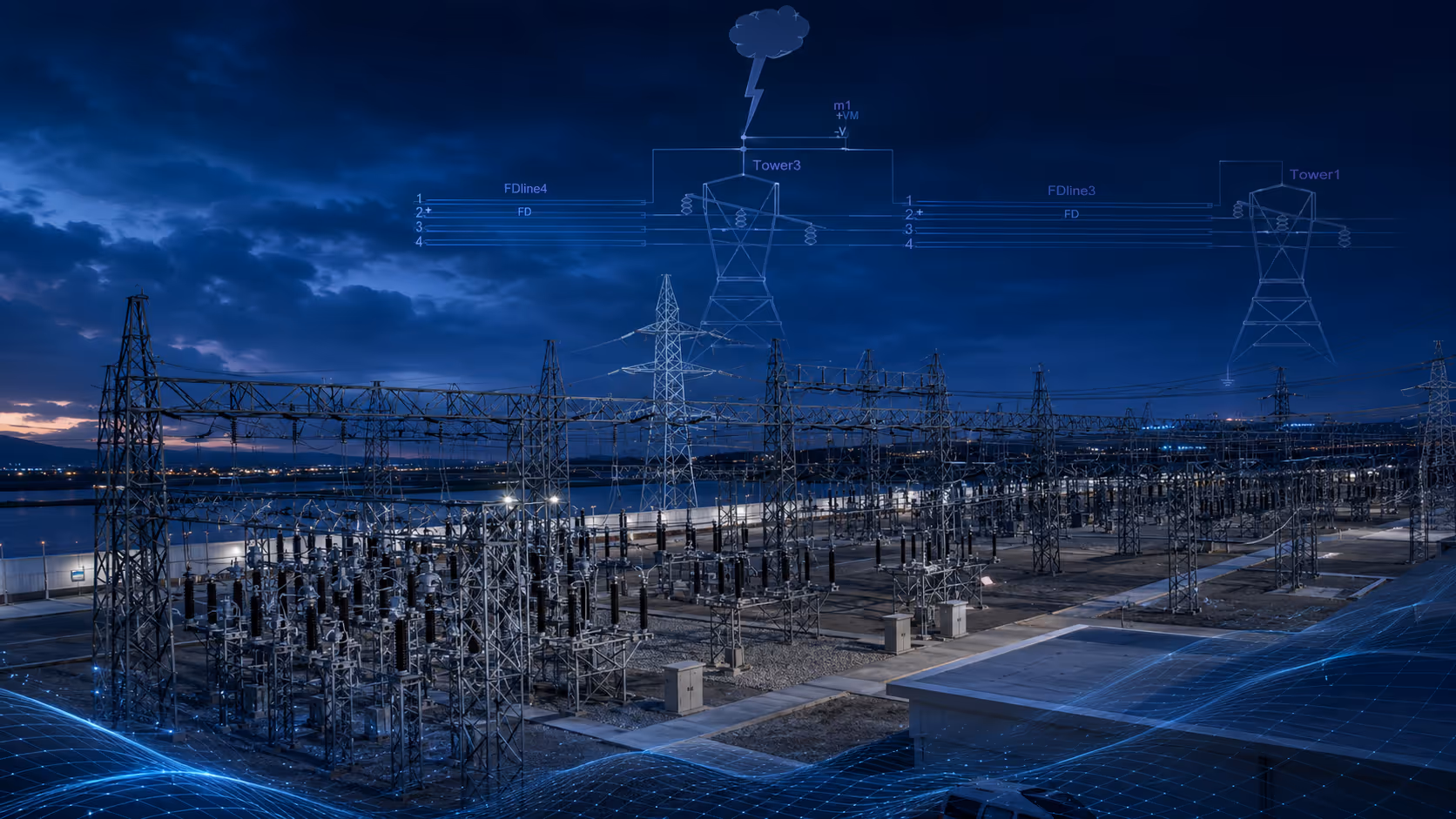 Power substation with APS logo