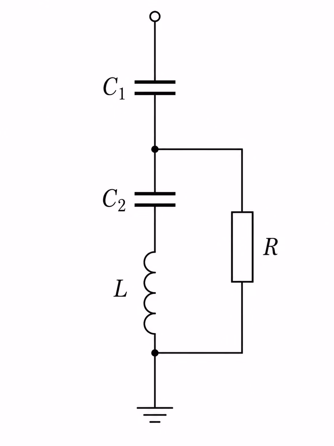 C-type filter circuit diagram showing C1, Rd, C2 and L forming a fundamental-frequency bypass around the damping resistor