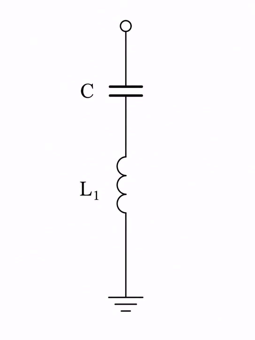 Single-tuned filter circuit diagram showing a series LC shunt branch